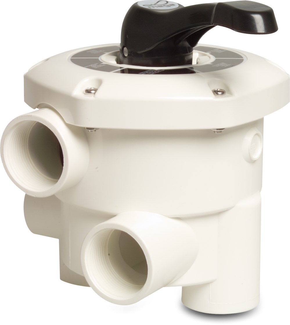 Flotide Multiport valve 1 1/2" 4bar for side mount filter 6-way type Flotide 6-way valve + piping kit