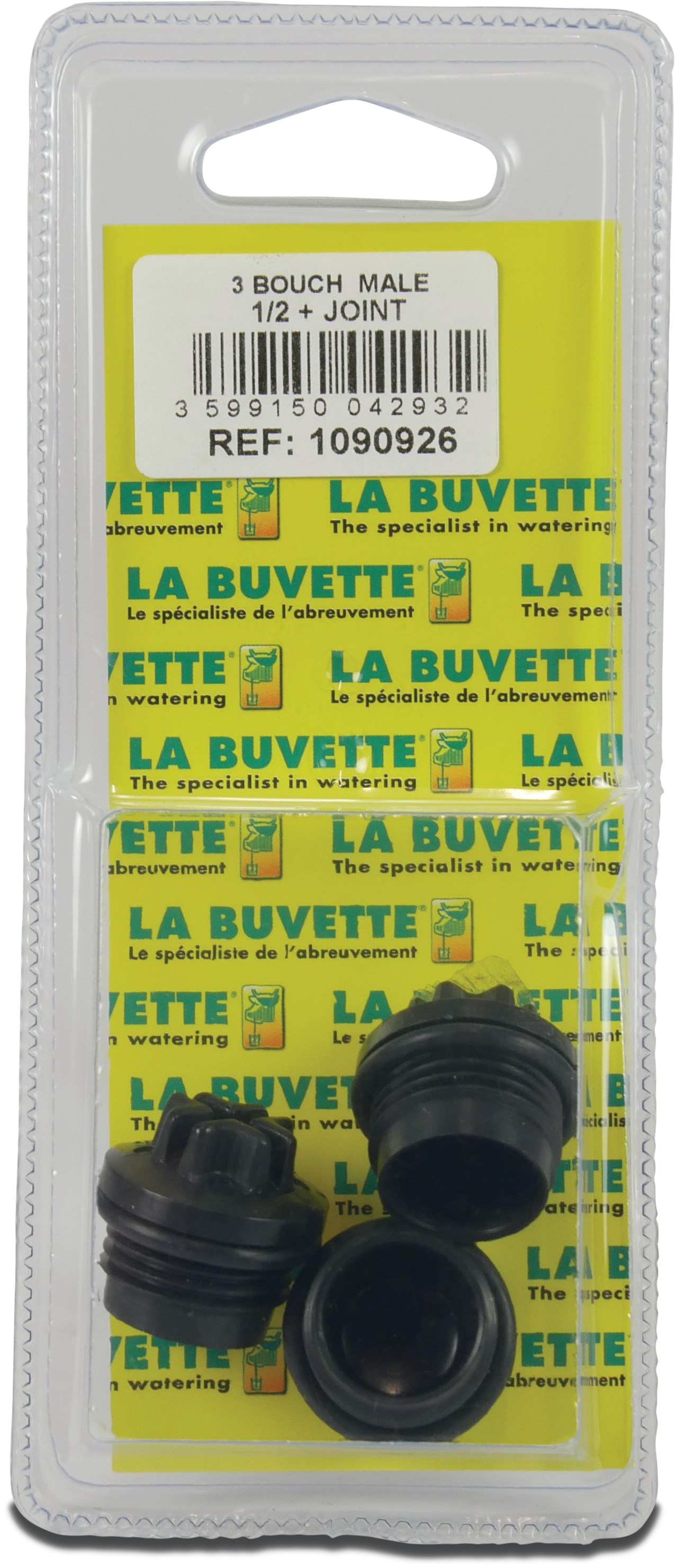 La Buvette 3 Plug / washer 1/2" for F11 blister pack
