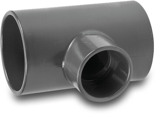 VDL T-stuk 90° PVC-U 50 mm x 32 mm x 50 mm lijmmof 10bar grijs
