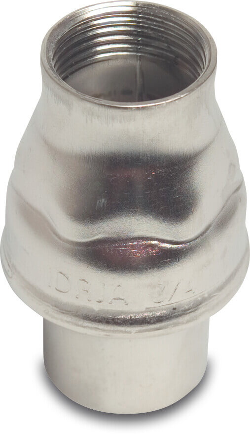 Non return valve spring loaded stainless steel 316 3/4" female thread 16bar type M316