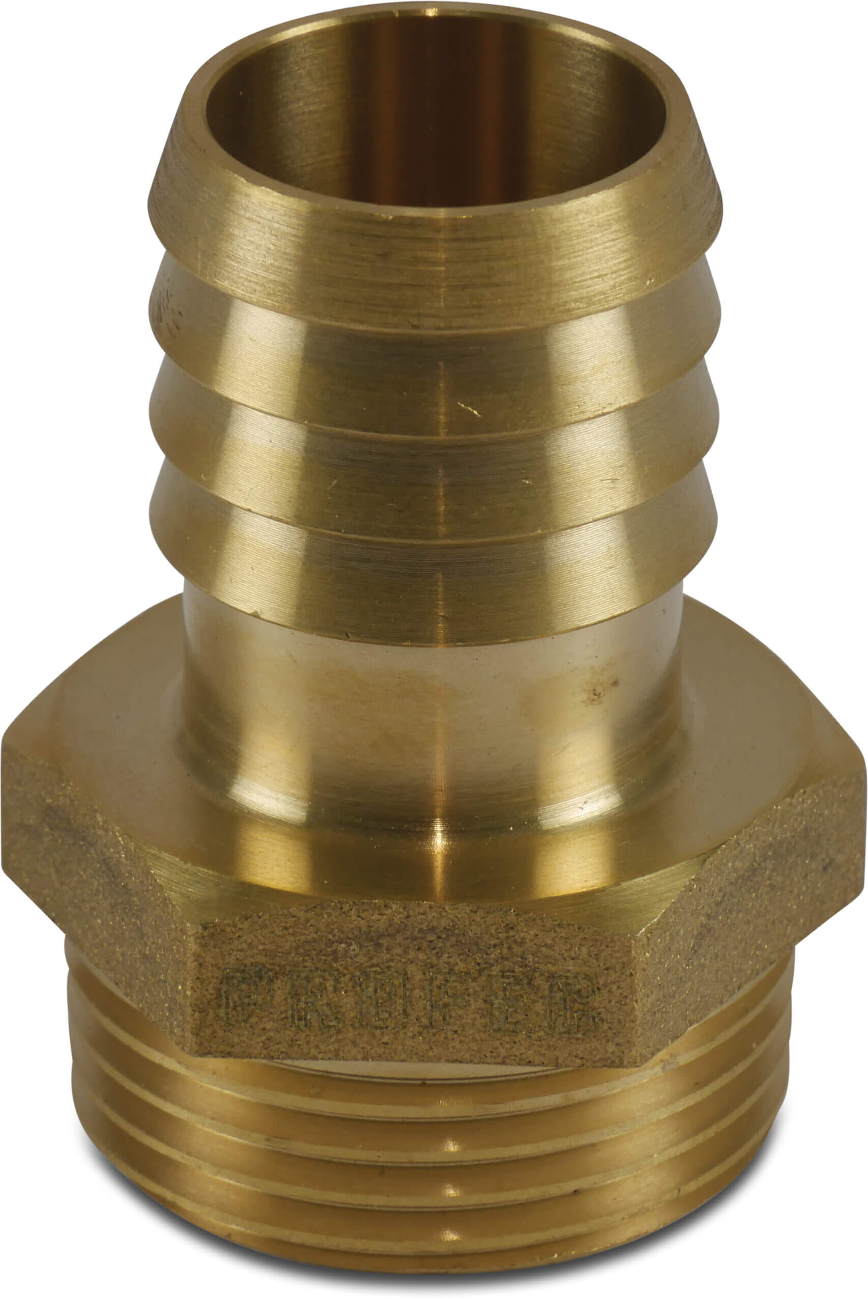 Profec Hose tail adaptor brass 1" x 20 mm male thread x hose tail 30bar