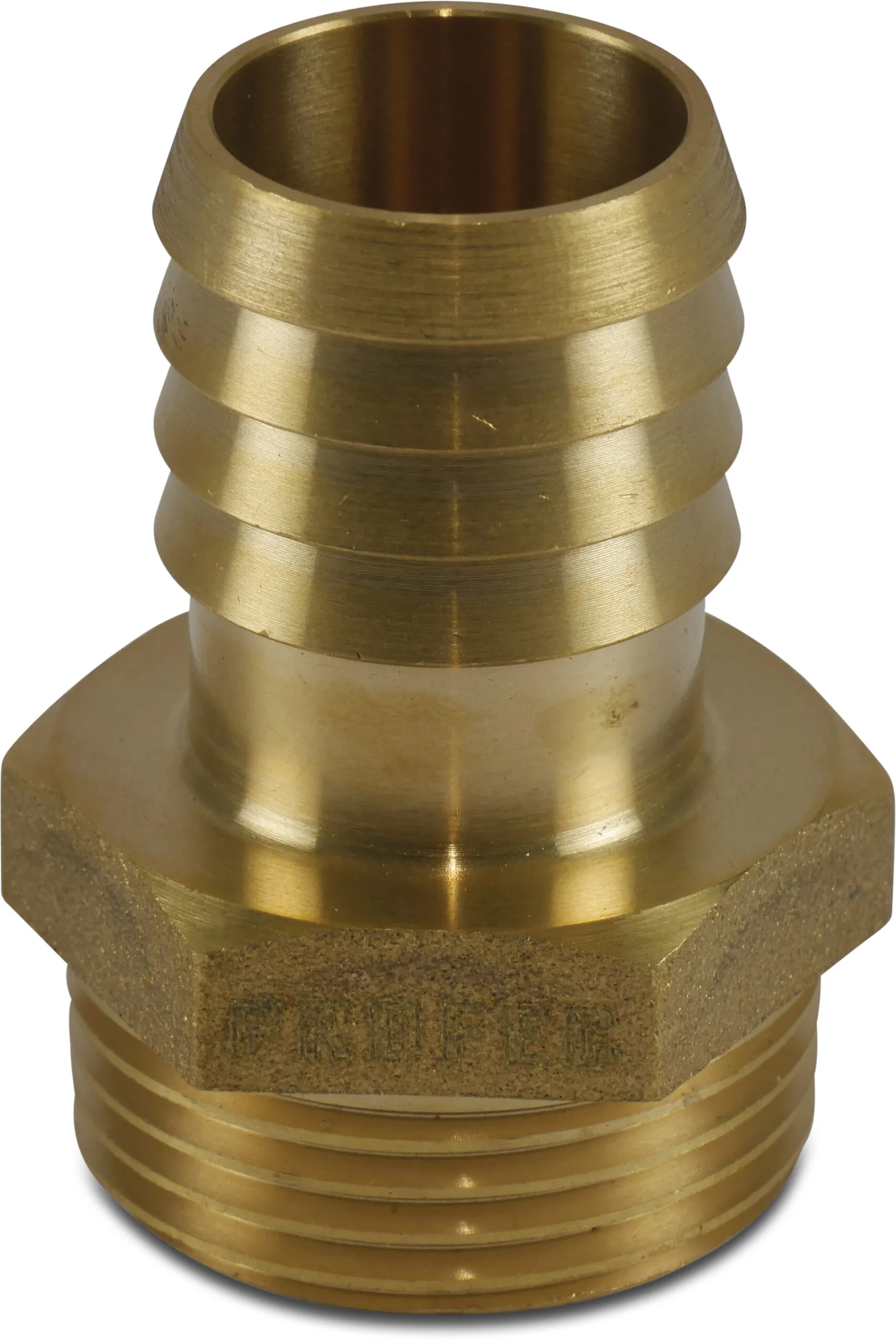 Profec Hose tail adaptor brass 1" x 20 mm male thread x hose tail 30bar