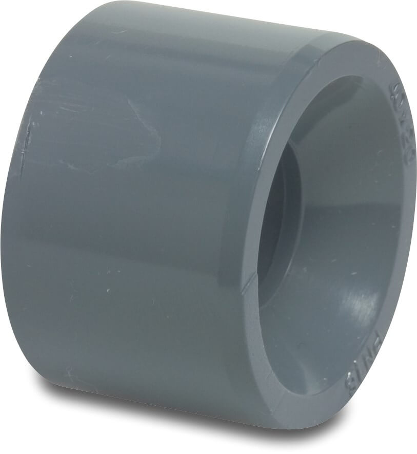 Inlijmring PVC-U 25 mm x 20 mm lijmspie x lijmmof 16bar grijs