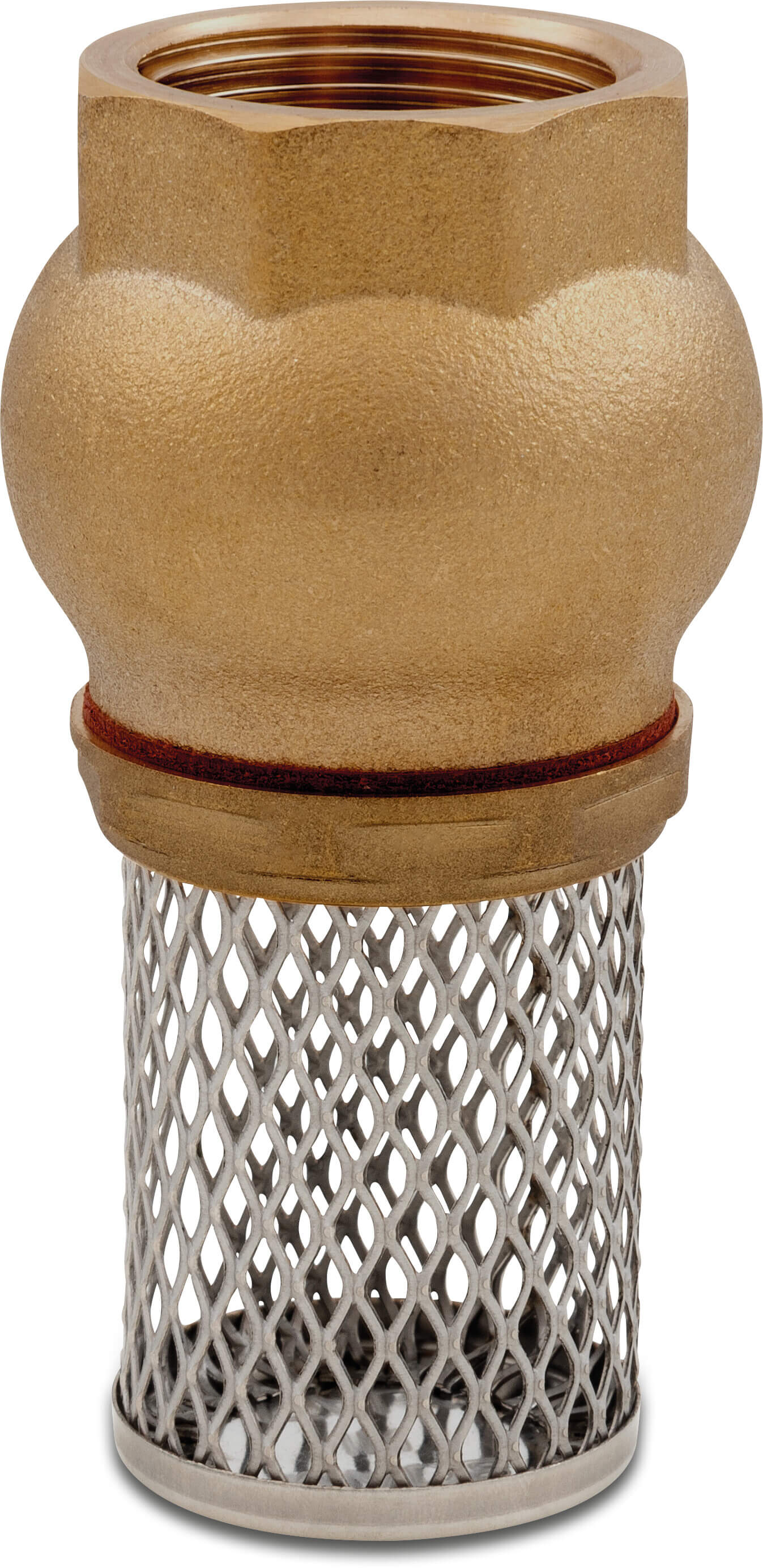 Itap Foot valve brass 1/2" female thread 10bar DN15 type 140 with stainless steel 304 strainer