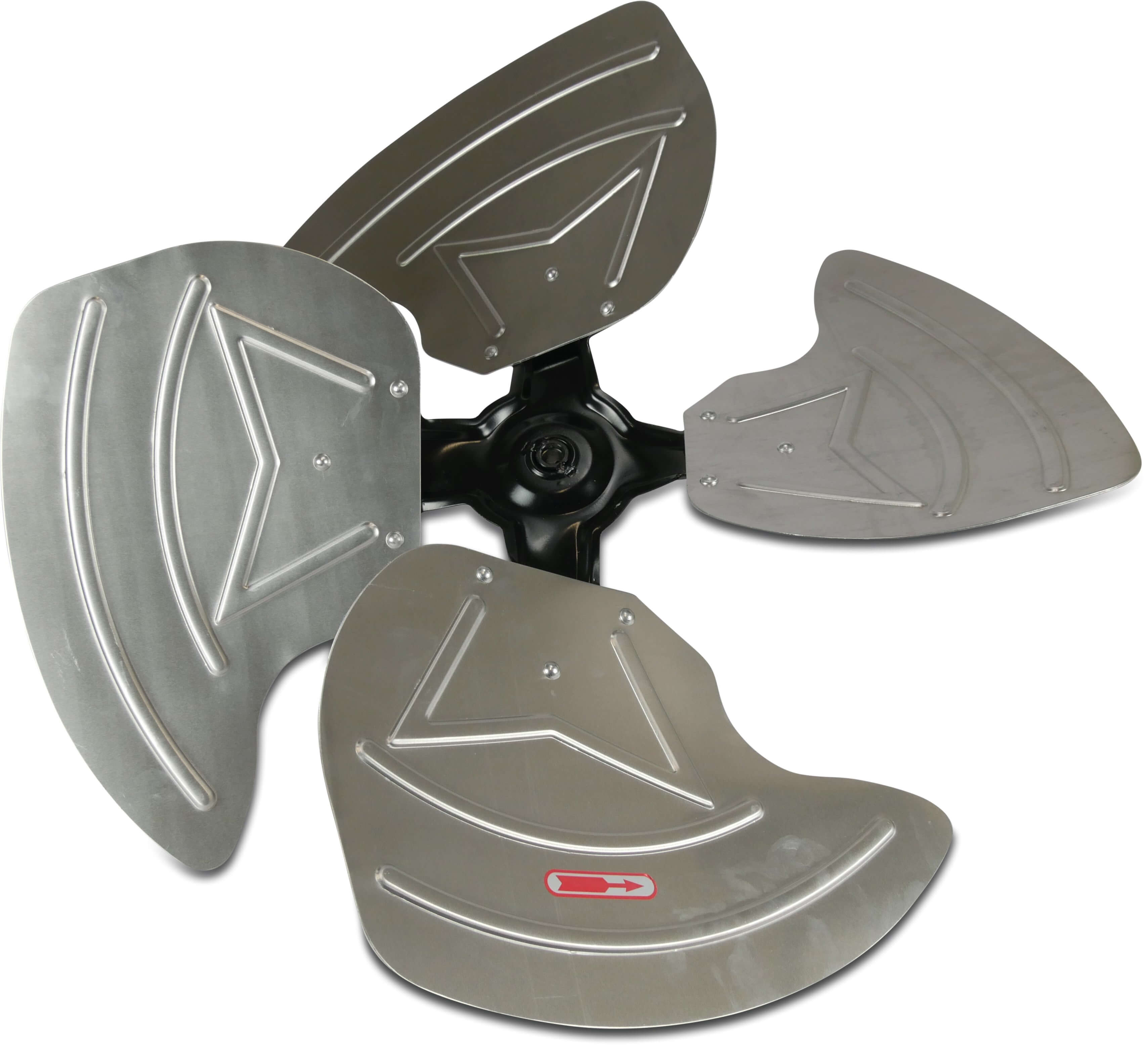 Fan blade aluminum Φ600mm x 150mm, 12mm hole anticlockwise