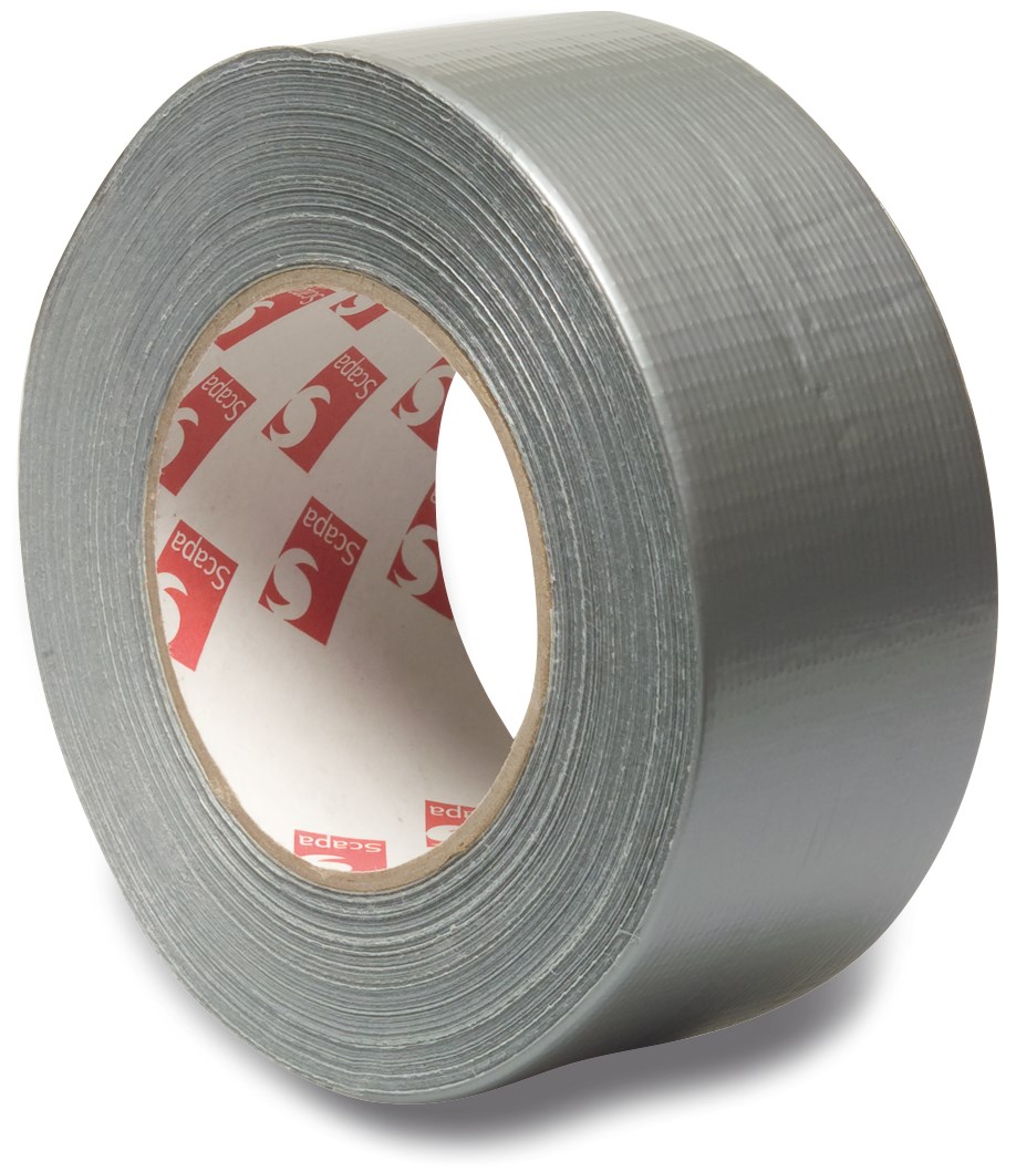 Duct tape PVC UV-gestabiliseerd zilver 50m 50 mm