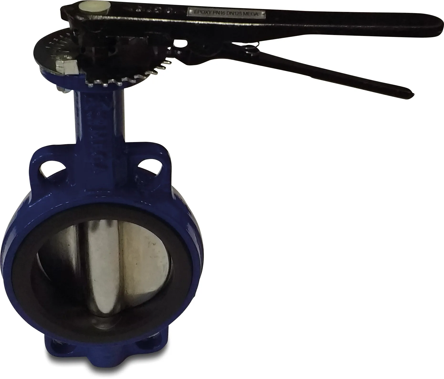 Profec Butterfly valve ductile iron (GGG40) epoxy coating DN200 flange 10bar blue PN6/10/16 type 600