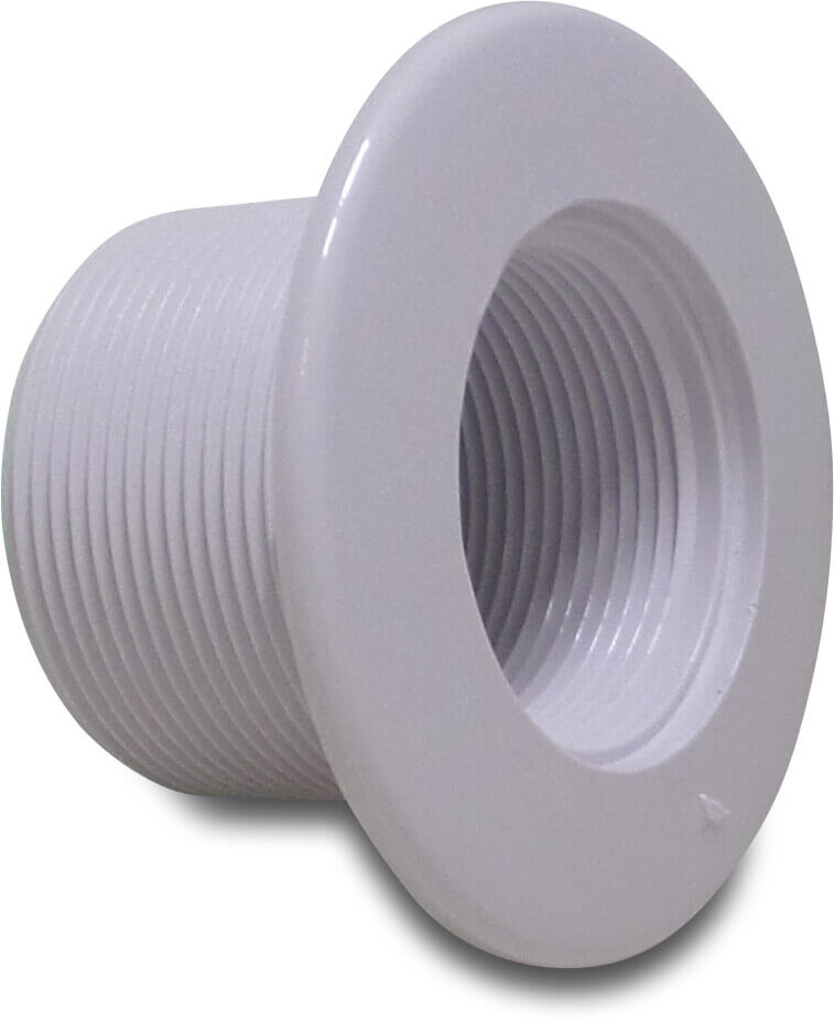 Hayward Inlet fitting ABS 1 1/2" x 2" female thread x male thread white concrete pools