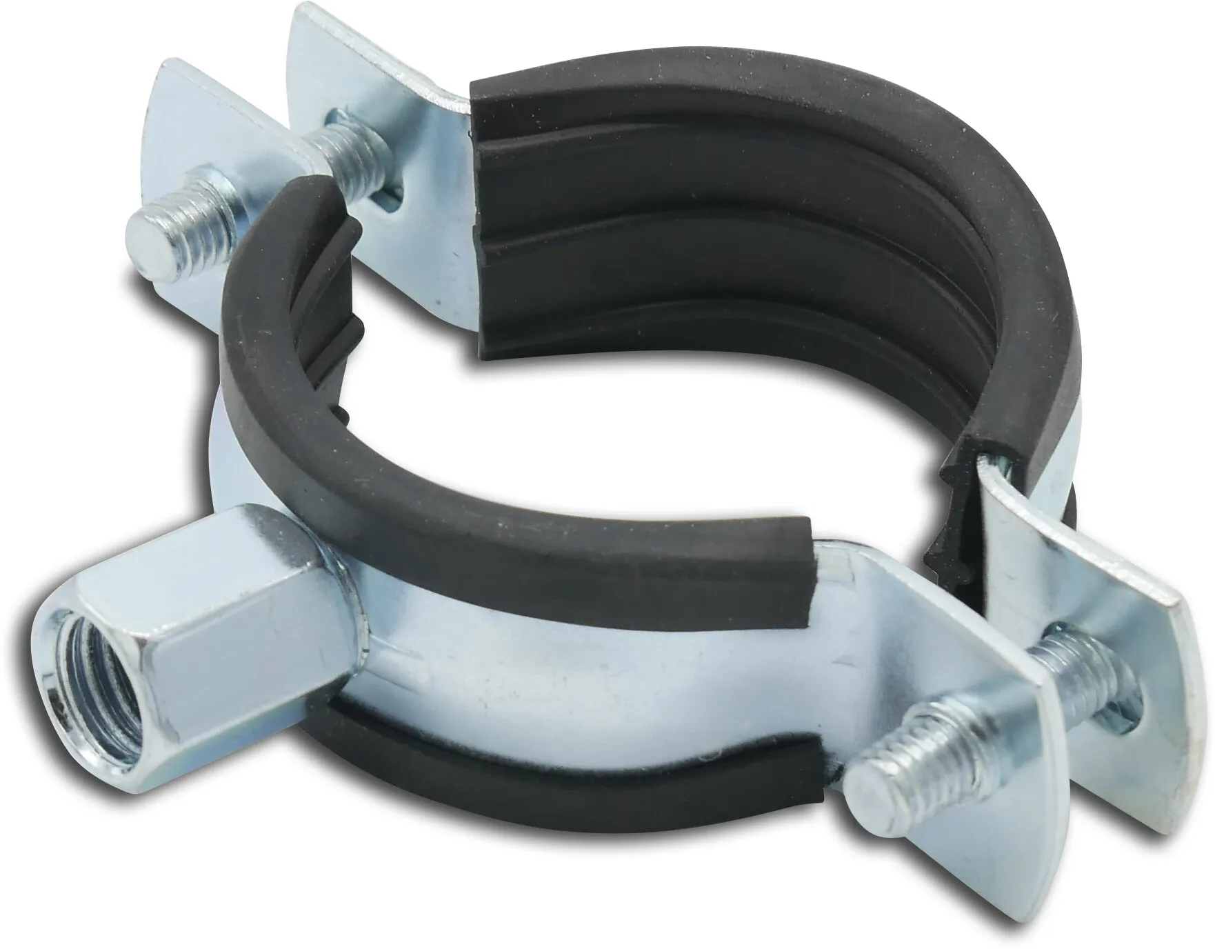 Profec Collier de fixation acier galvanisé 26-30 mm x M8/M10 filetage femelle type 2-pièces