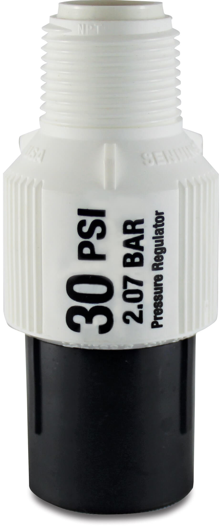 Senninger Pressure regulator plastic 3/4" female thread black/white type PR-LG-10