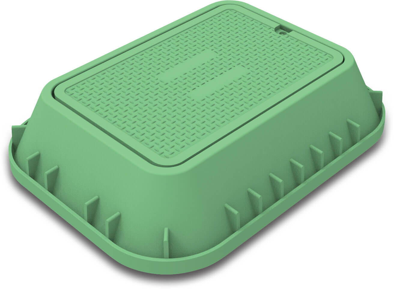 Valve box extension rectangular HDPE green type VB-1419-EXT