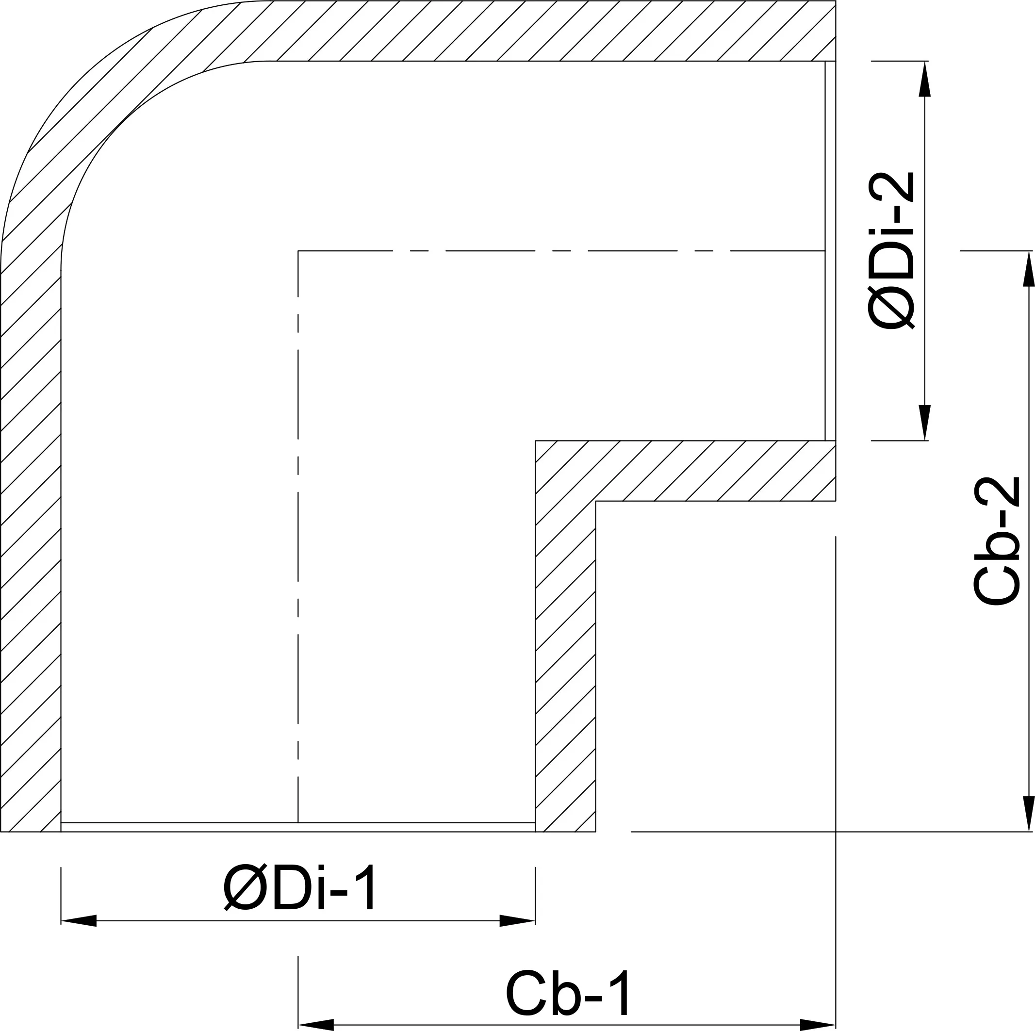 Profec Winkel 90° PVC-U 50 mm Klebemuffe 16bar Grau