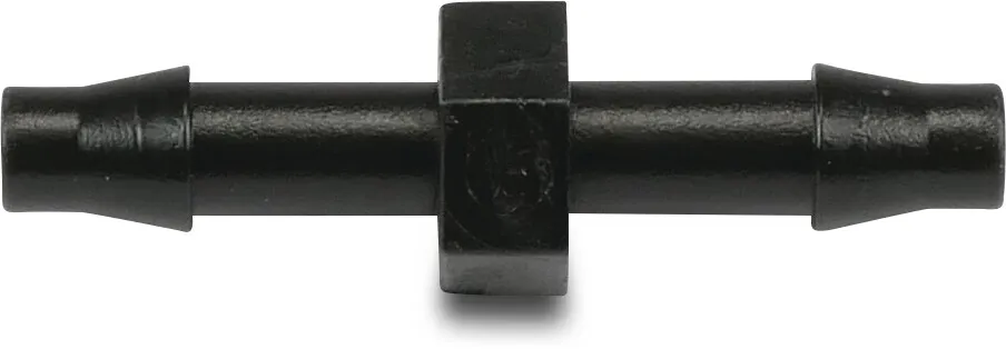 Łącznik węża PP 6 mm karbowane 3,5bar czarny