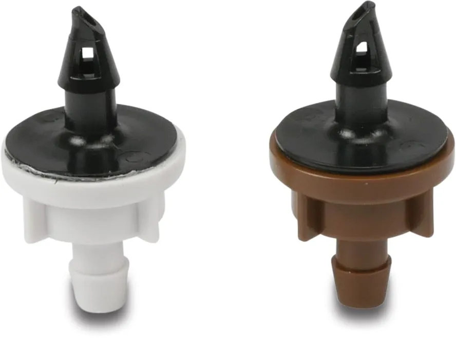 Rain Bird Knopf Tropfer Kunststoff 4/7 mm Einsteck x Tülle 45ltr/h Dunkelbraun type PC-12