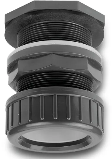 VDL Tank connector PVC-U 20 mm x 3/4" compression x male thread 10bar grey