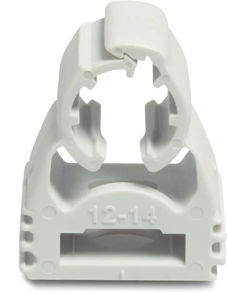 Klikzadel polyamide 12-14 mm grijs KIWA