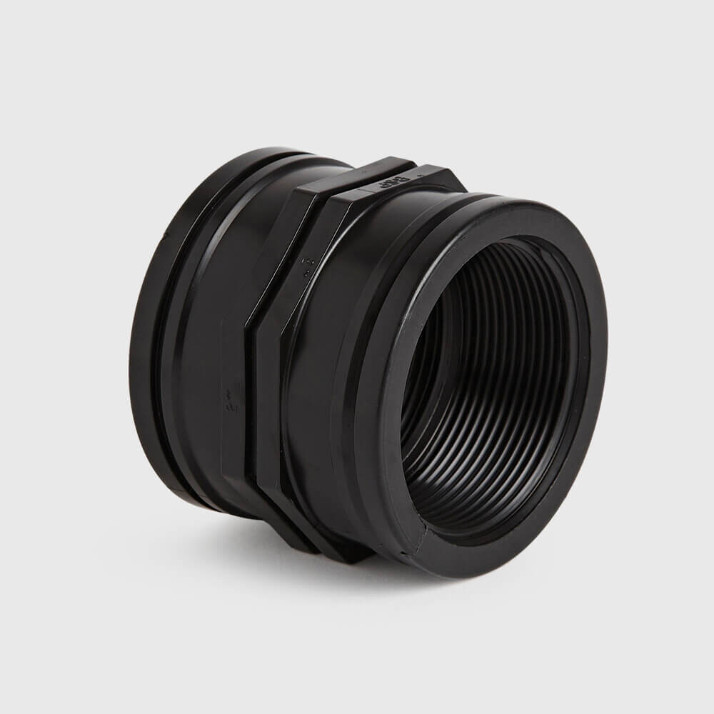 Socket PP 1" female thread 10bar black