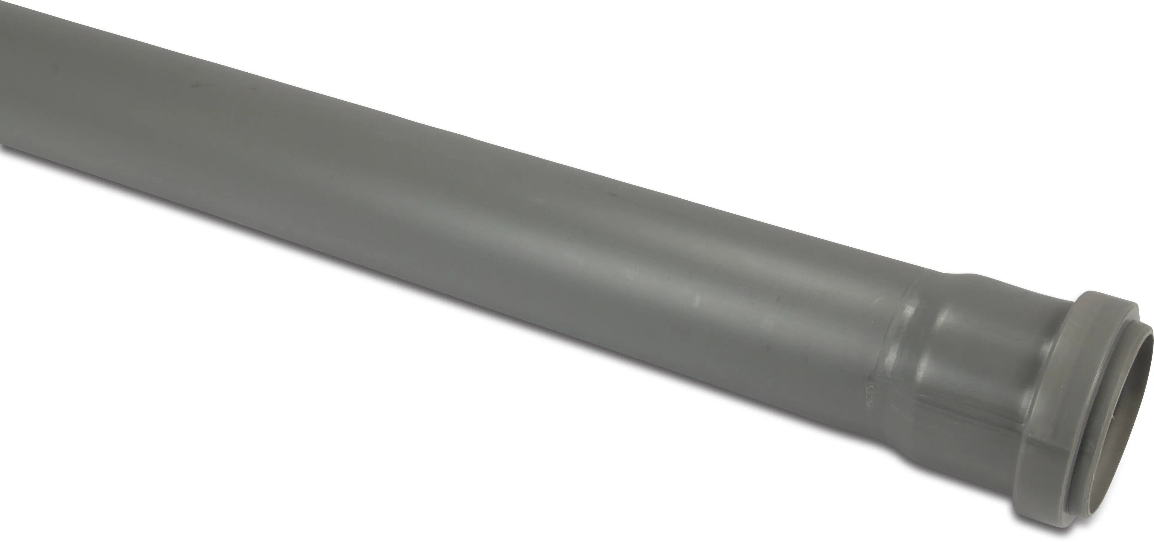 Drainage pipe PP 75 mm ring seal x plain grey 0,50m