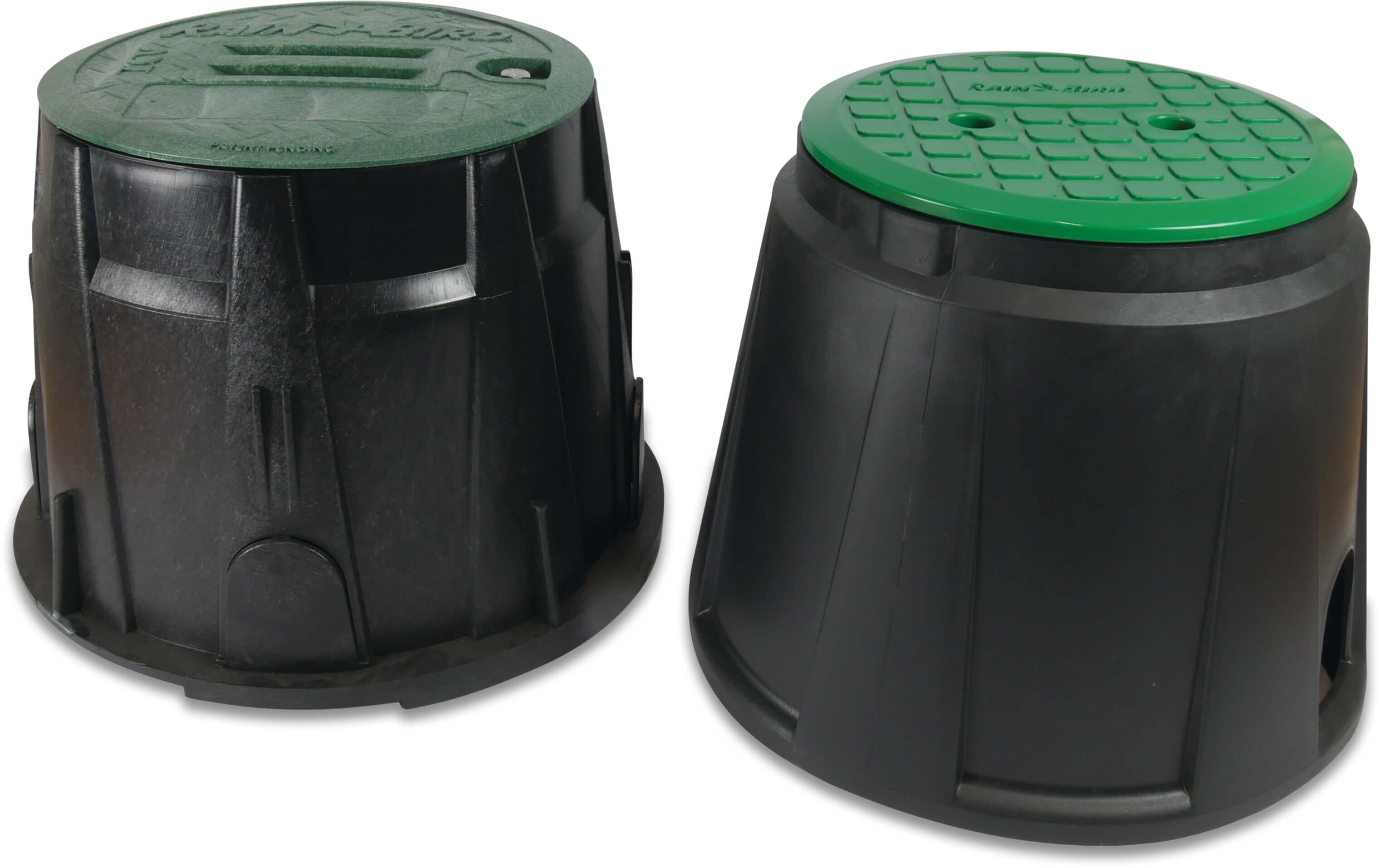 Rain Bird Valve box circular PP black/green type VBA-17186 with tap