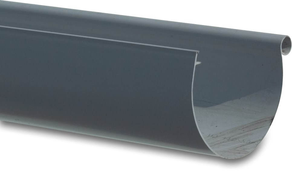 Round gutter PVC-U 115 mm grey 4m type LG 25