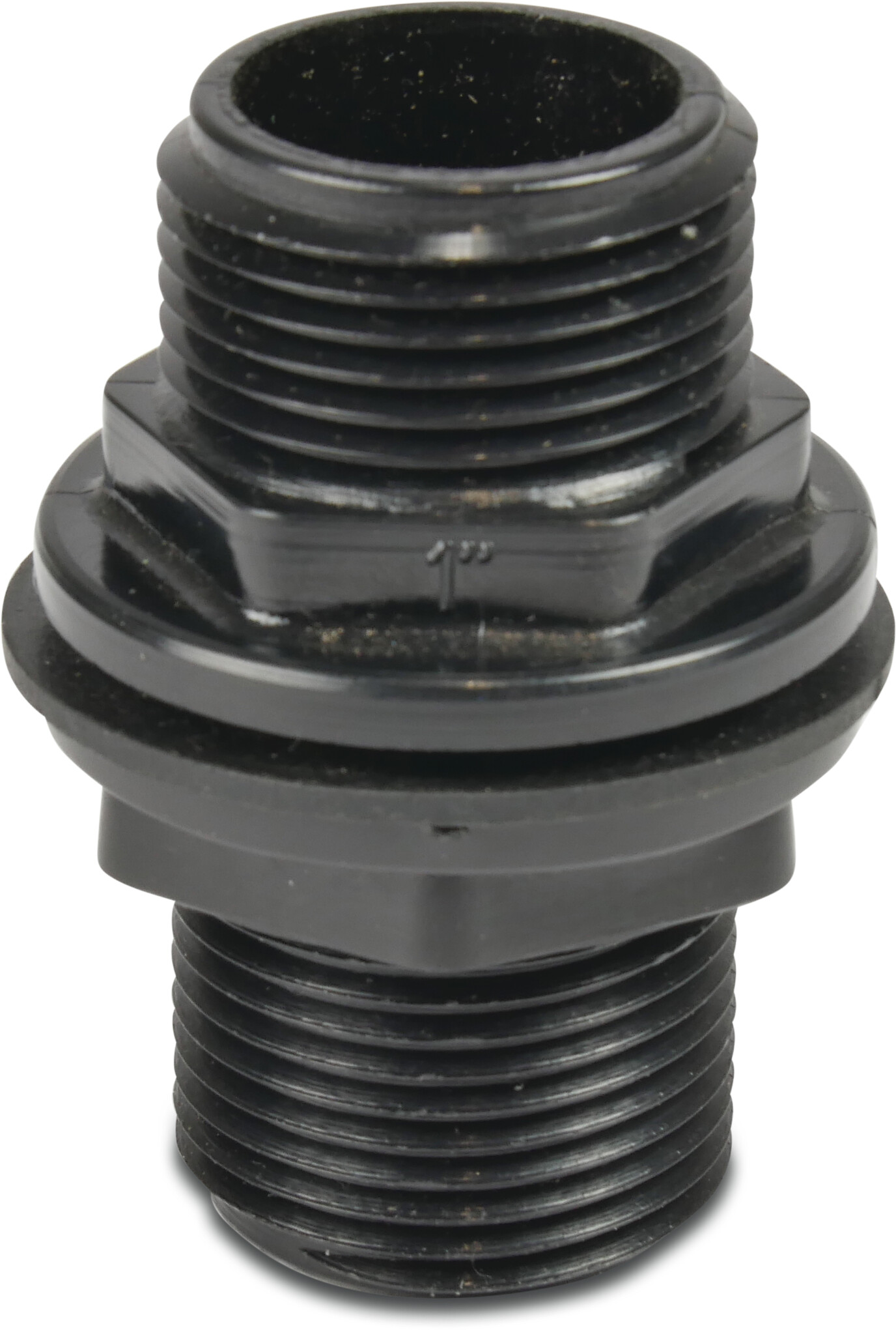 Profec Gennemføring PP 1/2" udvendig gevind 10bar sort