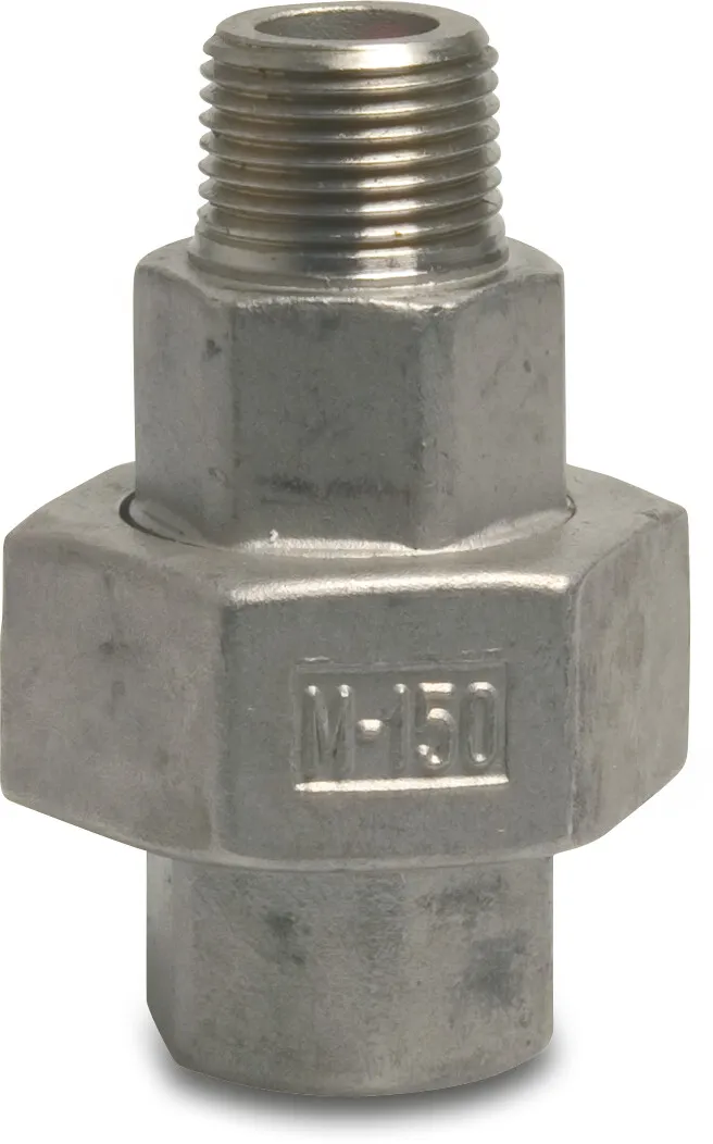 Profec Nr. 331 Union coupler stainless steel 316 3/8" female thread x male thread 10bar type flat