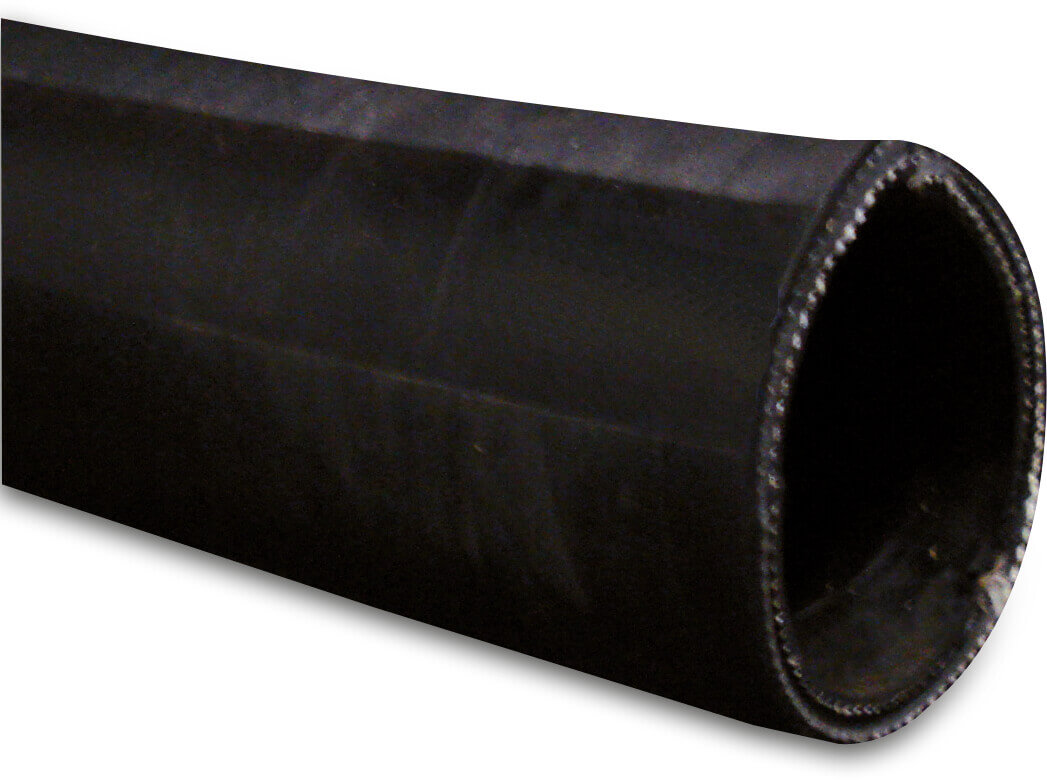Suction and pressure hose rubber 50 mm x 62 mm x 6,0 mm 10bar 0.7bar black 40m type Spiral