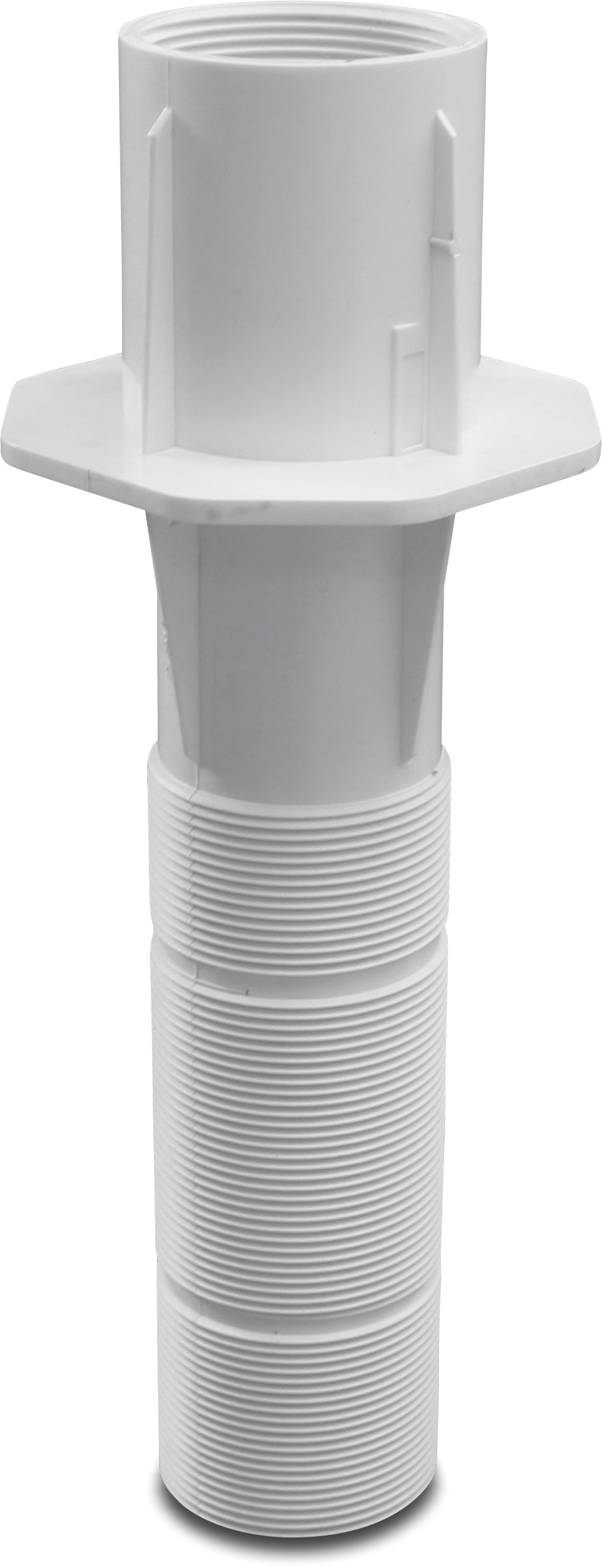 Flotide Wandgeleiding ABS 50 mm x 2" lijmmof x buitendraad wit 300 mm