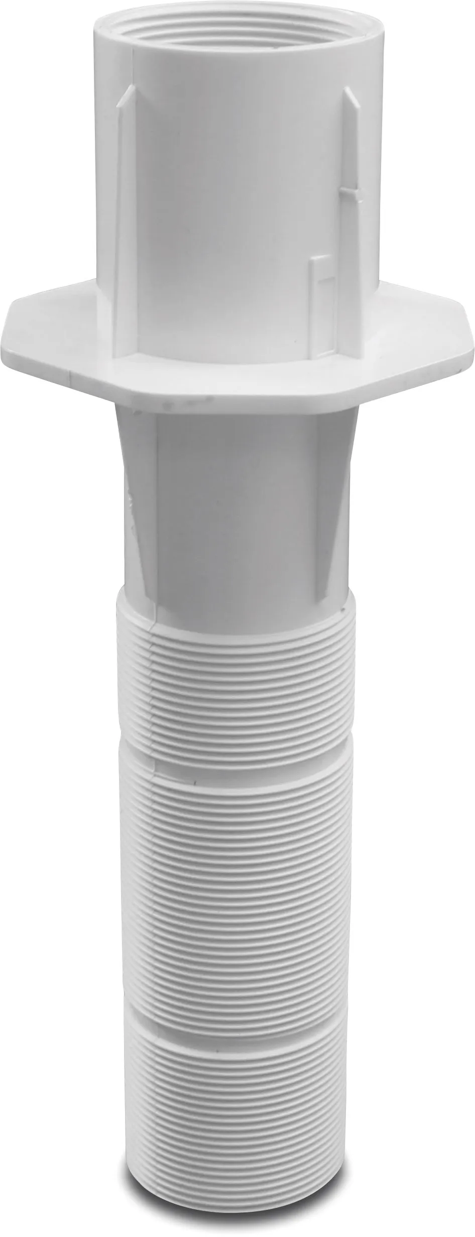 Flotide Wandgeleiding ABS 50 mm x 2" lijmmof x buitendraad wit 300 mm