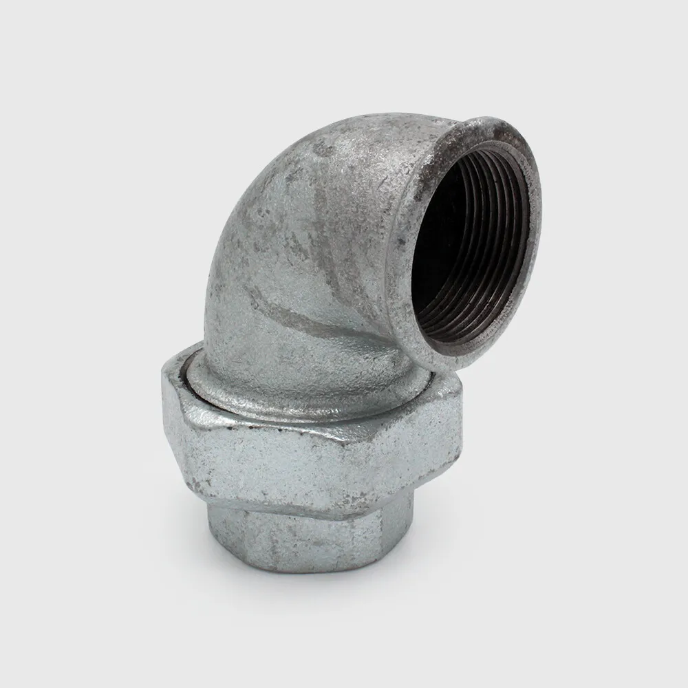 Profec Nr. 96 Union elbow 90° cast iron galvanised 2 1/2" female thread 25bar DVGW type conical
