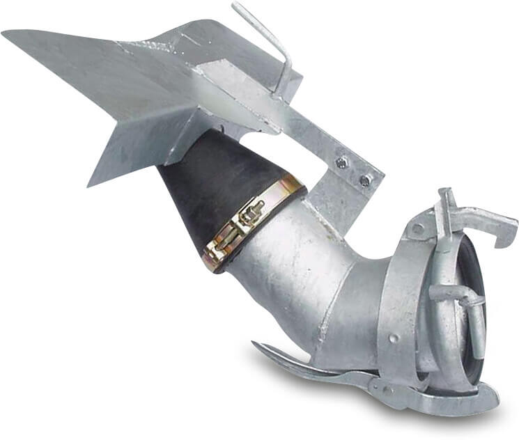 Exakt Verteiler Stahl Verzinkt 159 mm M-Teil Kardan type mit Spritzschutz