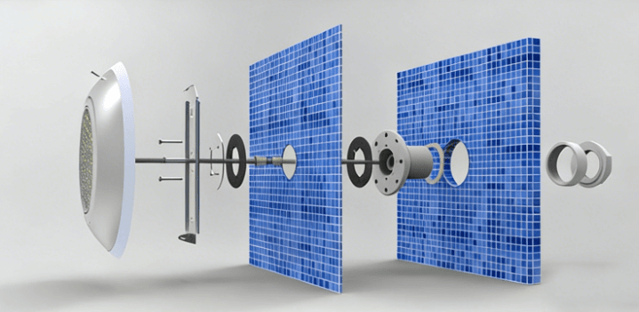 Flotide Dæmpbar LED pool lampe polycarbonat 12VAC type vægmontering hvid 35W