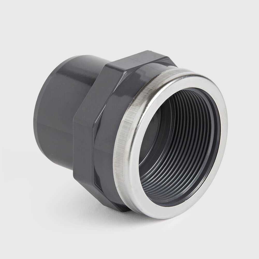 Comer Female threaded adaptor PVC-U 40 mm x 1 1/4" glue spigot x female thread type reinforced