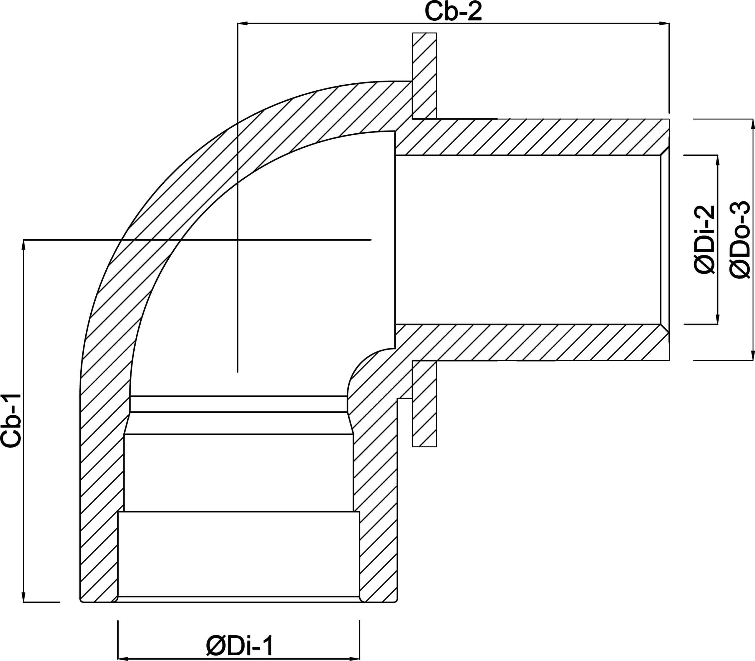 Profec Vinkel 90° reducerende PVC-U 50/63 mm x 63 mm limmuffe/limstuds x limmuffe 10bar grå