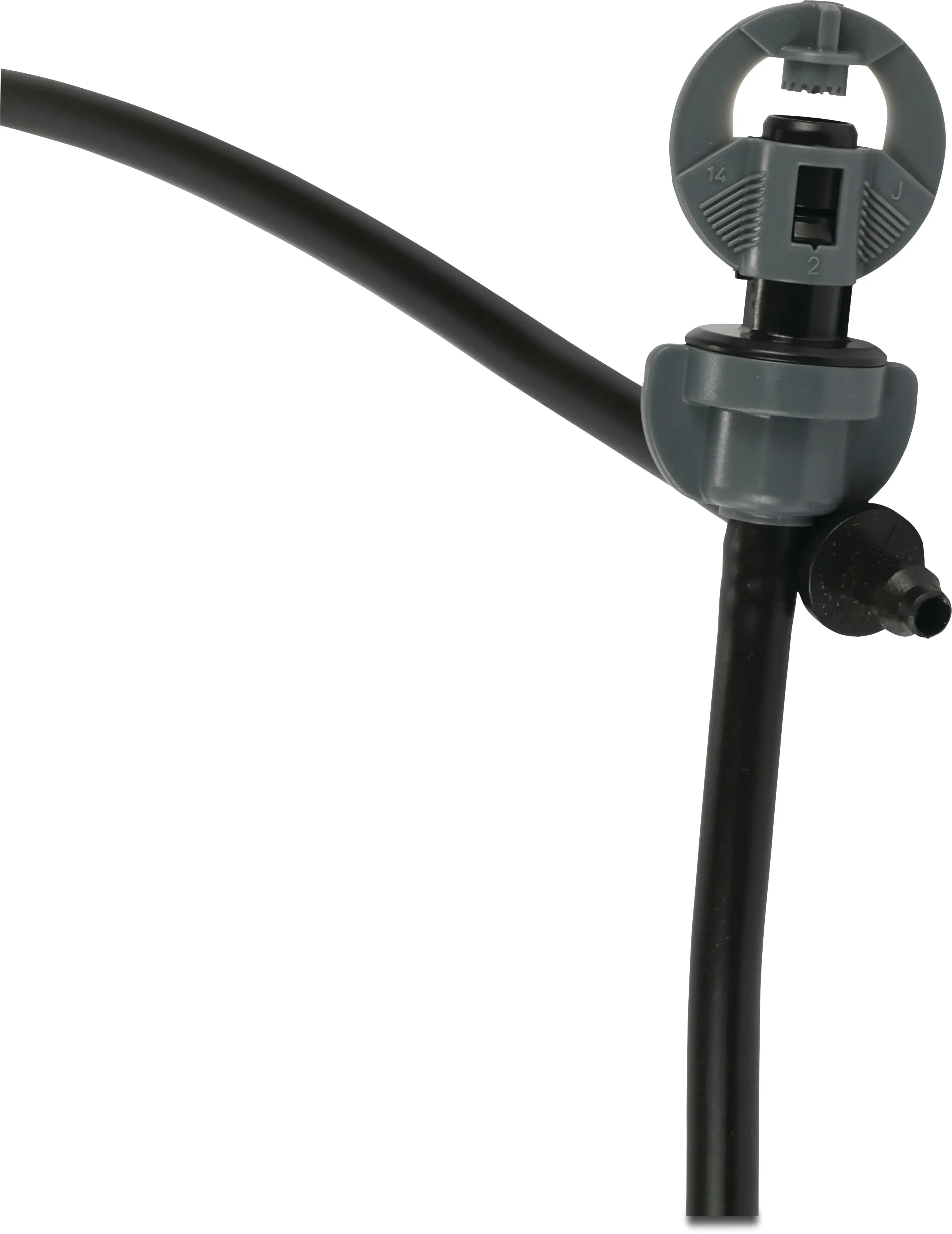 NaanDan Bügeldüse mit PES Schlauch Kunststoff 4/7 mm Einsteck 1.05 mm 360° 60cm Orange Typ Smart Jet PC "J"-16 jets