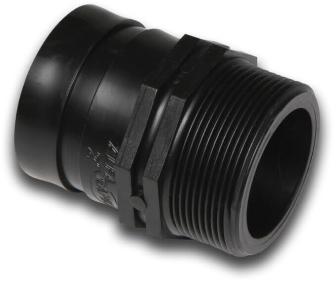 Adaptor bush PP 3" x 2 1/2" male thread x Victaulic SDR7,4 35bar black