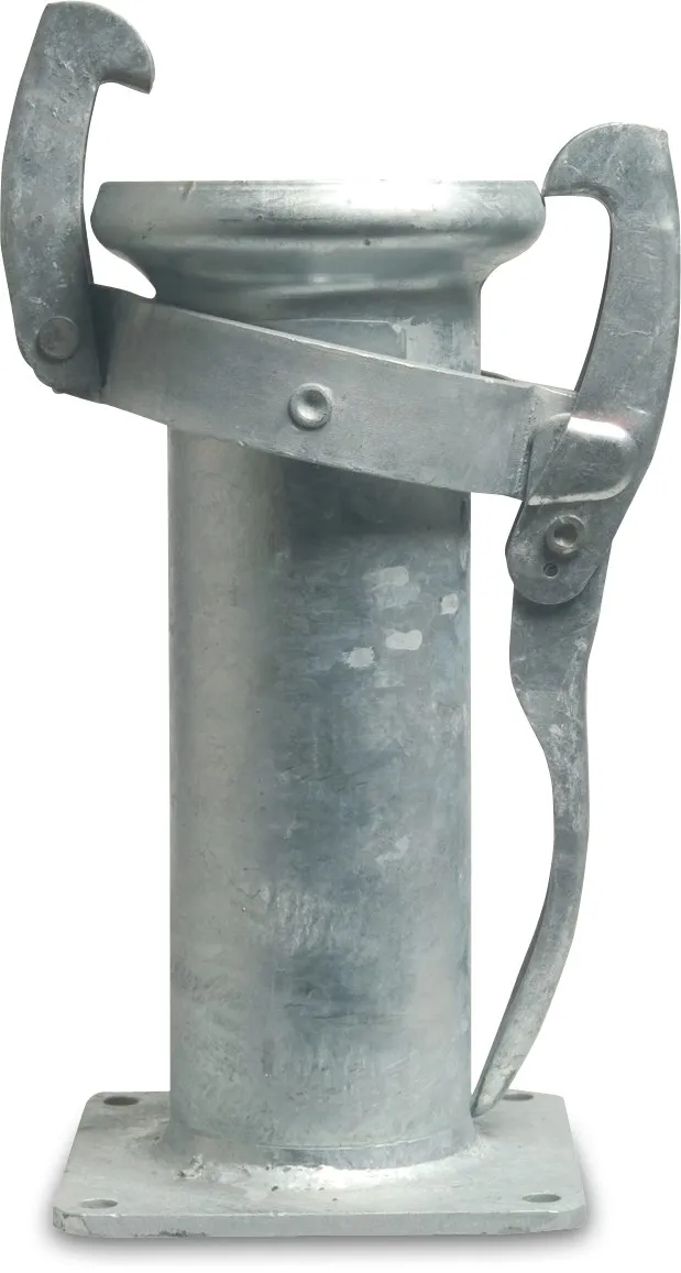 Schnellkupplung Stahl Verzinkt 159 mm x 6" M-Teil Kardan x Quadratflansch type Kardan