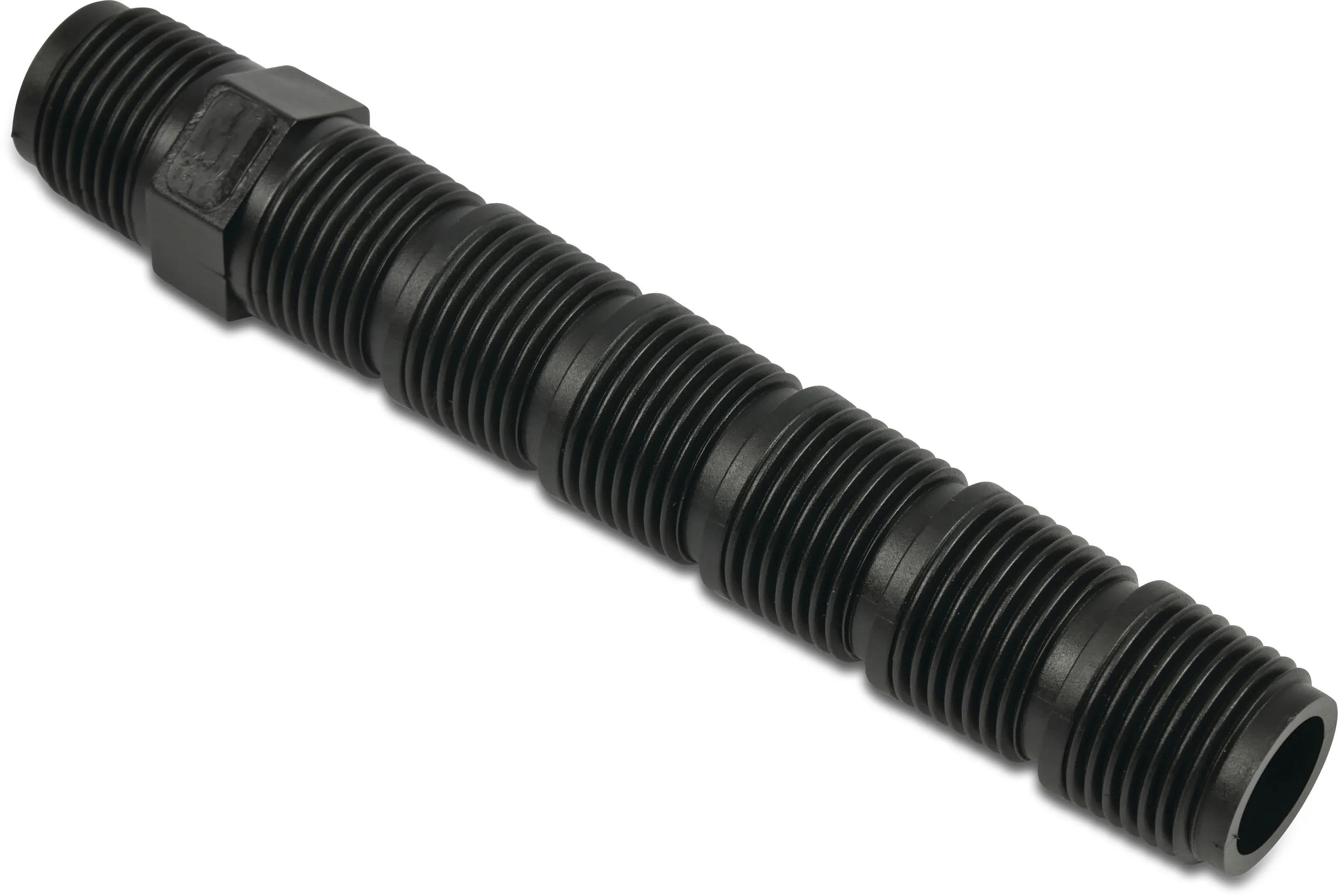 Extension for pop up sprinkler PE 1/2" male thread black