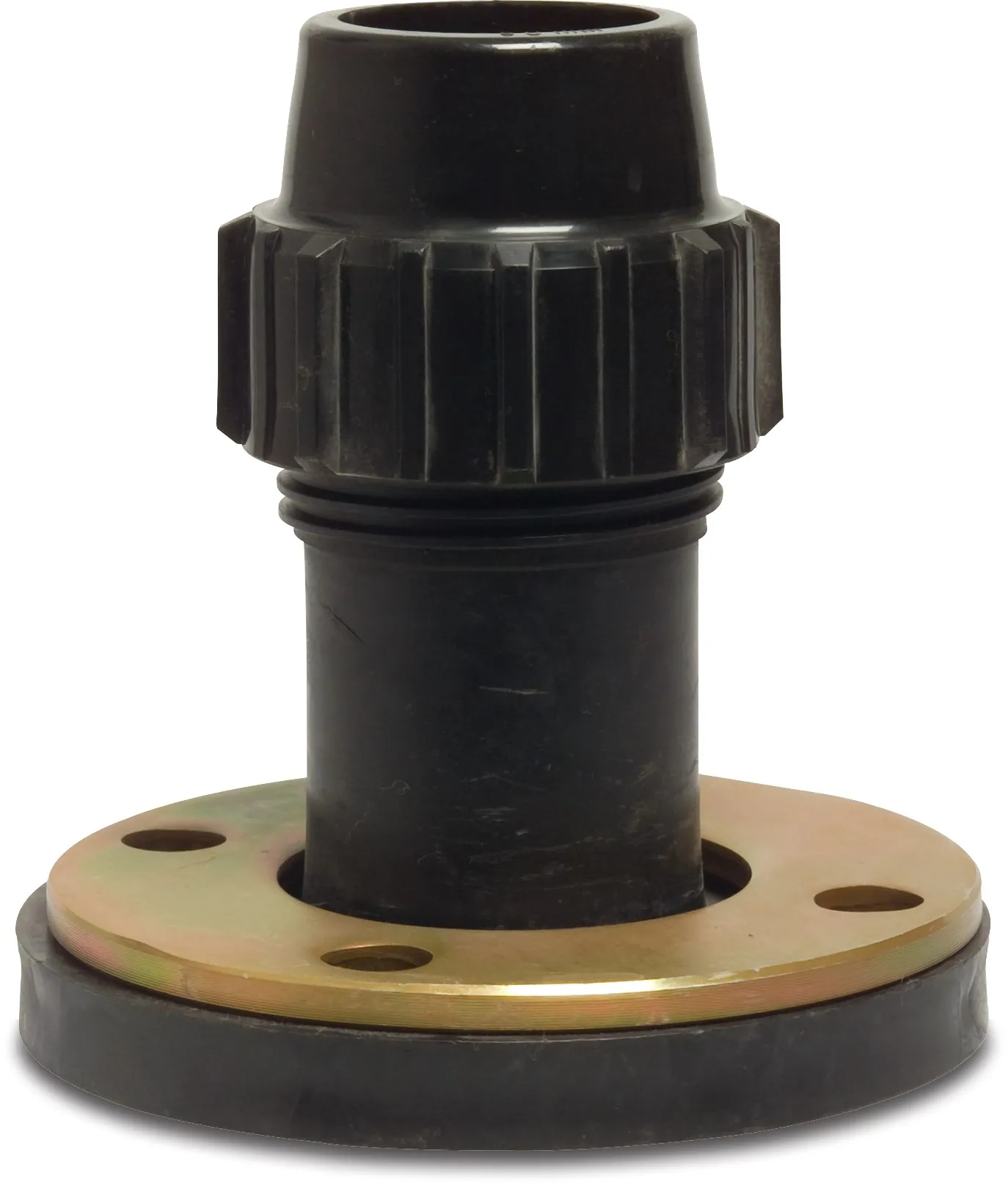 Jason Kupplung PP DN50 x 2" x 50 mm DIN Flansch x Klemm 16bar Schwarz/Blau DVGW/KIWA/WRAS/SVGW