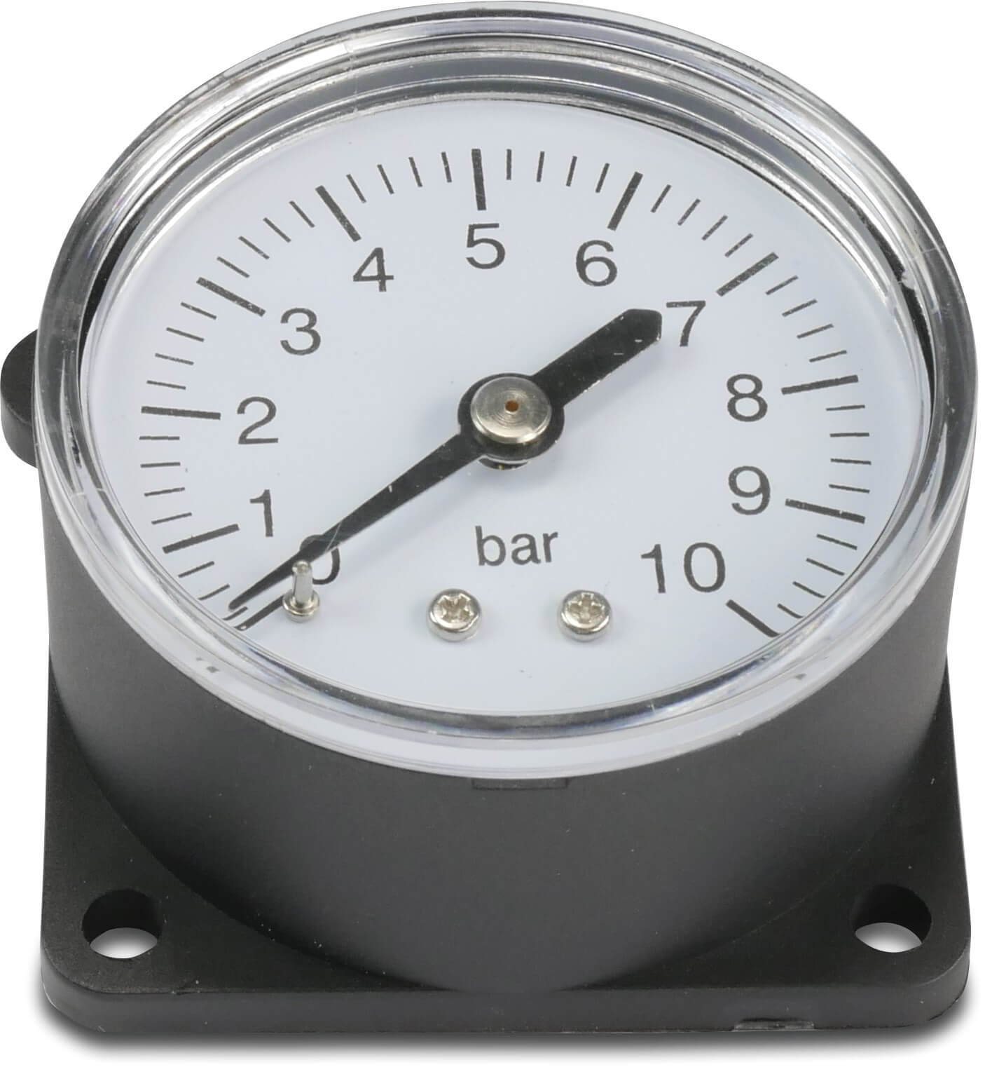Pressure gauge polyamide 50 mm push-in 0 - 10bar black type dry Idromat Press