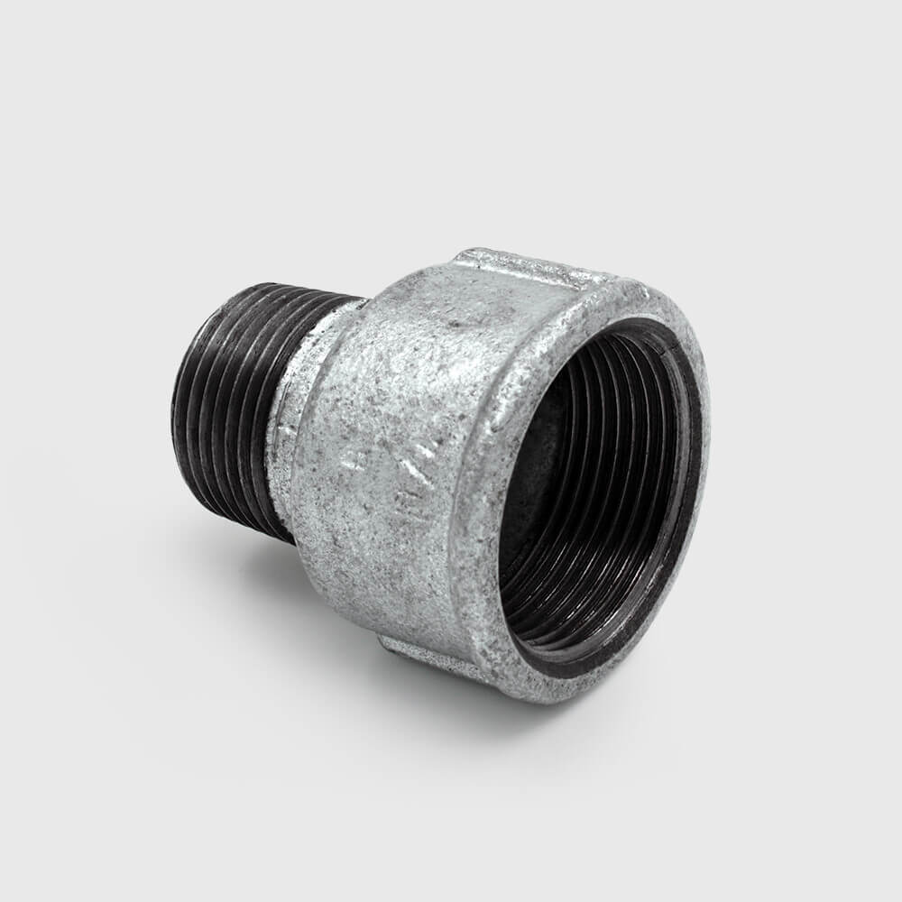 Profec Nr. 246 Manchon de raccord fonte galvanisé 1/4" x 1/8" filetage femelle x filetage mâle 25bar DVGW