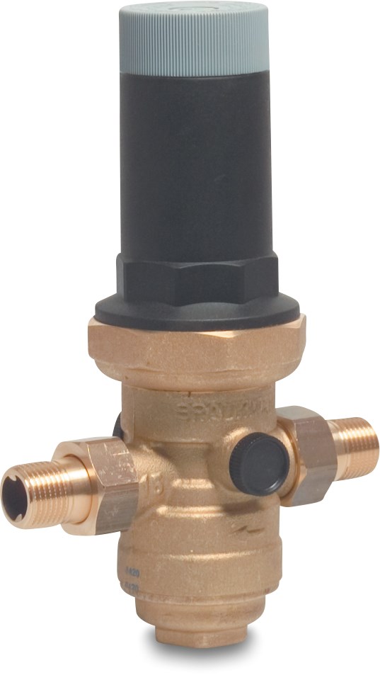 Honeywell Pressure reducing valve brass 1/2" male thread 25bar 0,16 mm stainless steel type D06FN