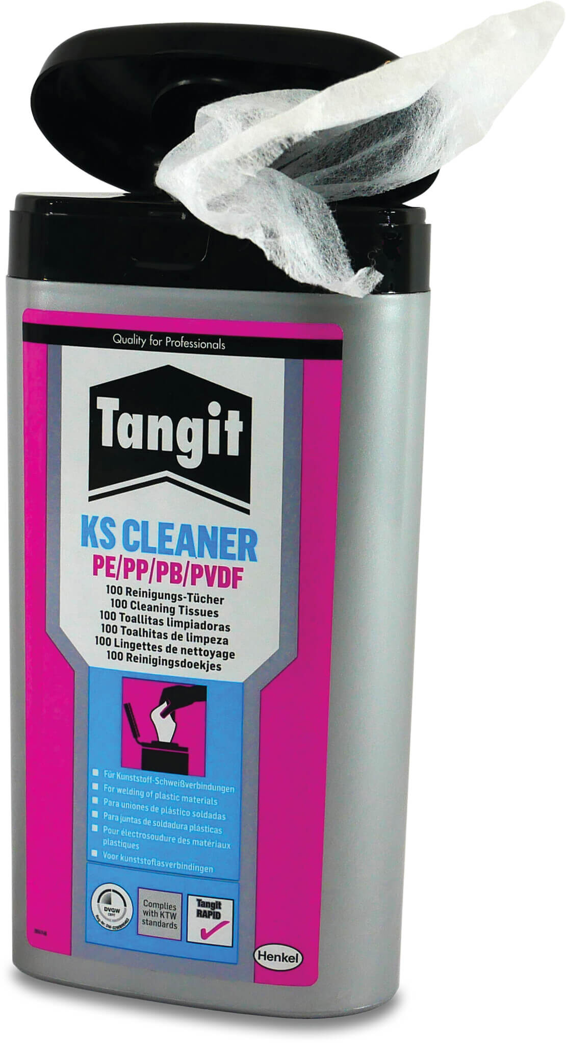 Tangit Cleaning wipes for PE/PP/PVDF type KS label PL