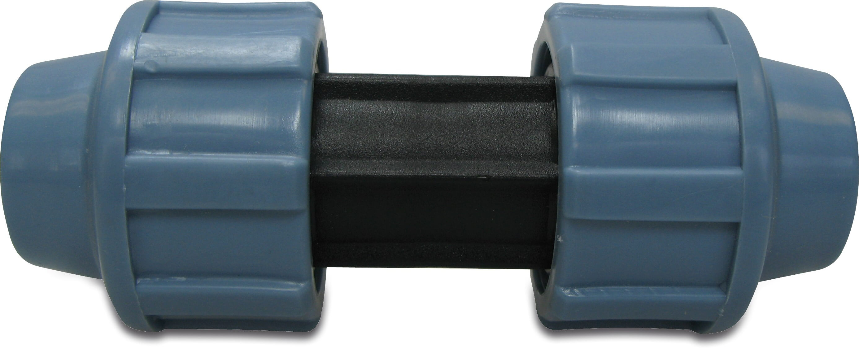Unidelta Kobling PP 16 mm spænd 16bar sort/blå DVGW/KIWA/WRAS