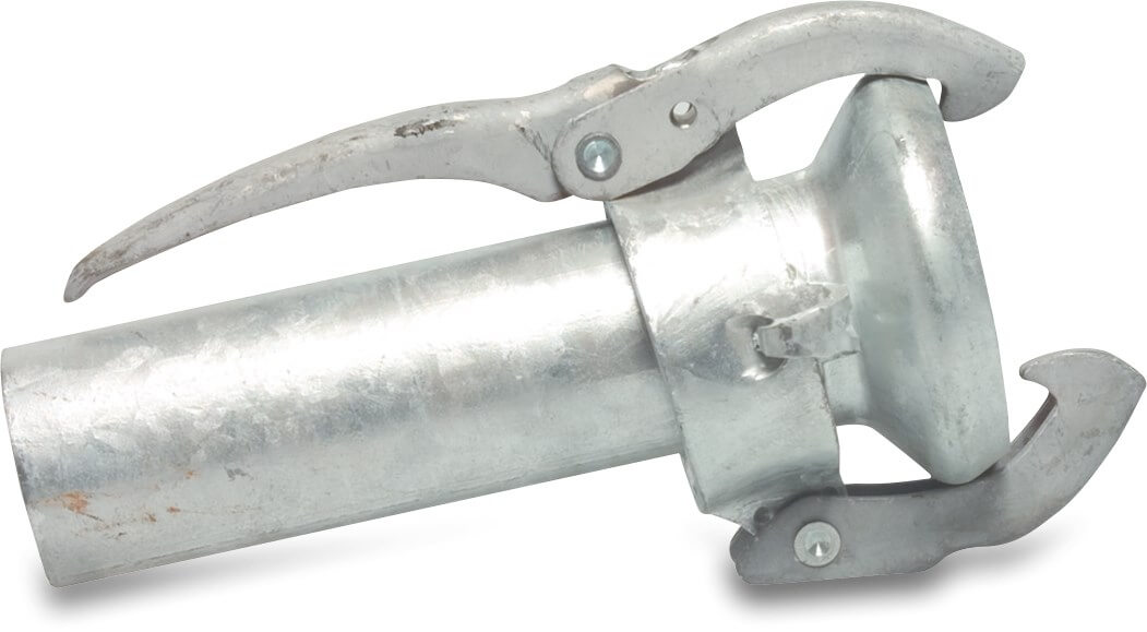 Quick coupler adaptor steel galvanised 108 mm x 108 mm female part Perrot x welding spigot type Perrot