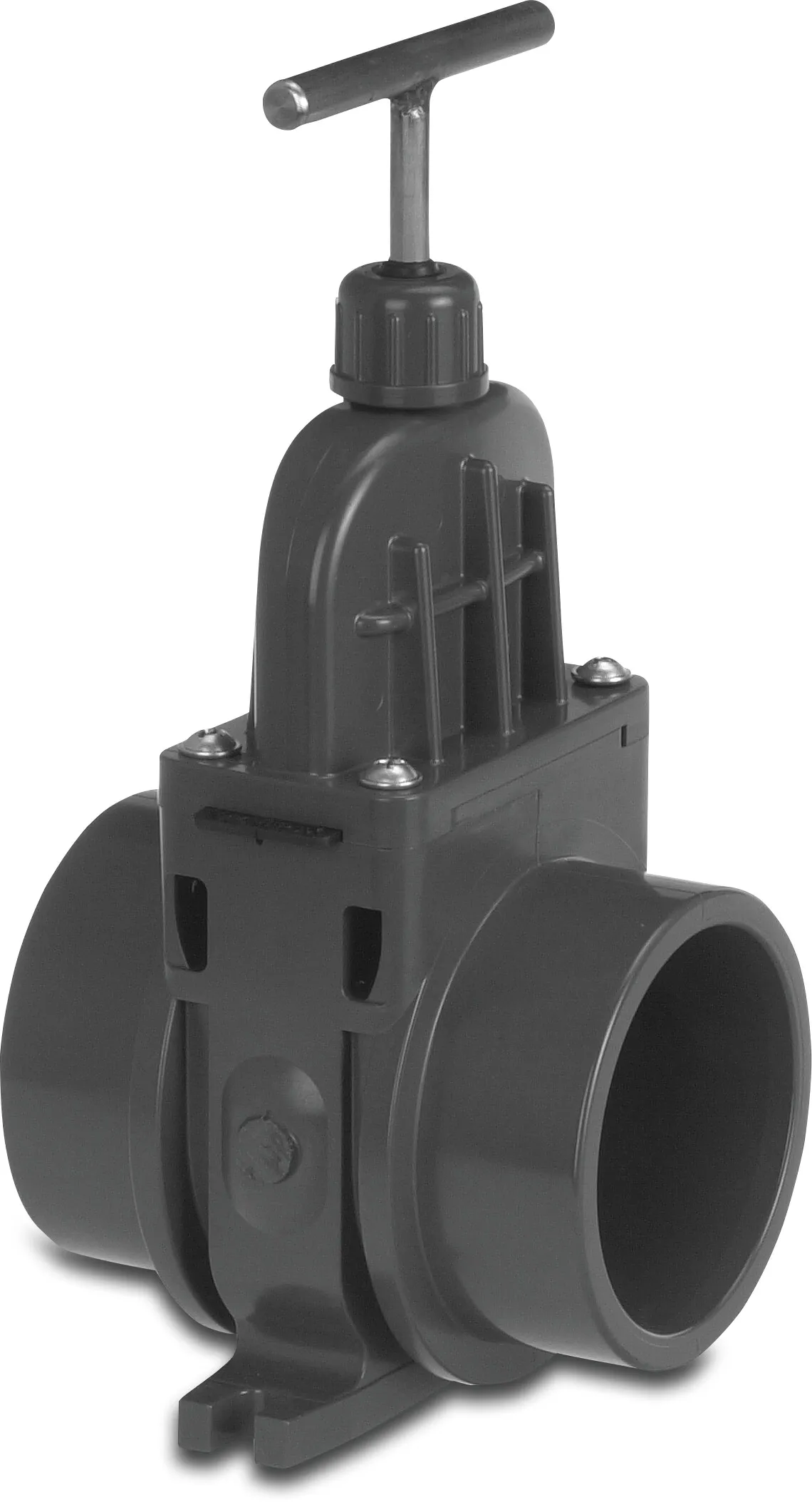 VDL Gate valve PVC-U 90 mm glue socket 0.5bar grey