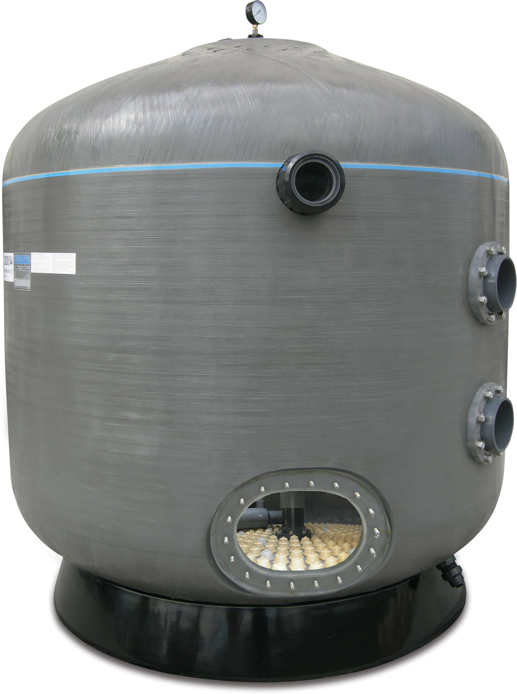 Waterco Filtre à sable commercial fibre de nylon 3"/90mm bride 4bar gris type SPDD1050