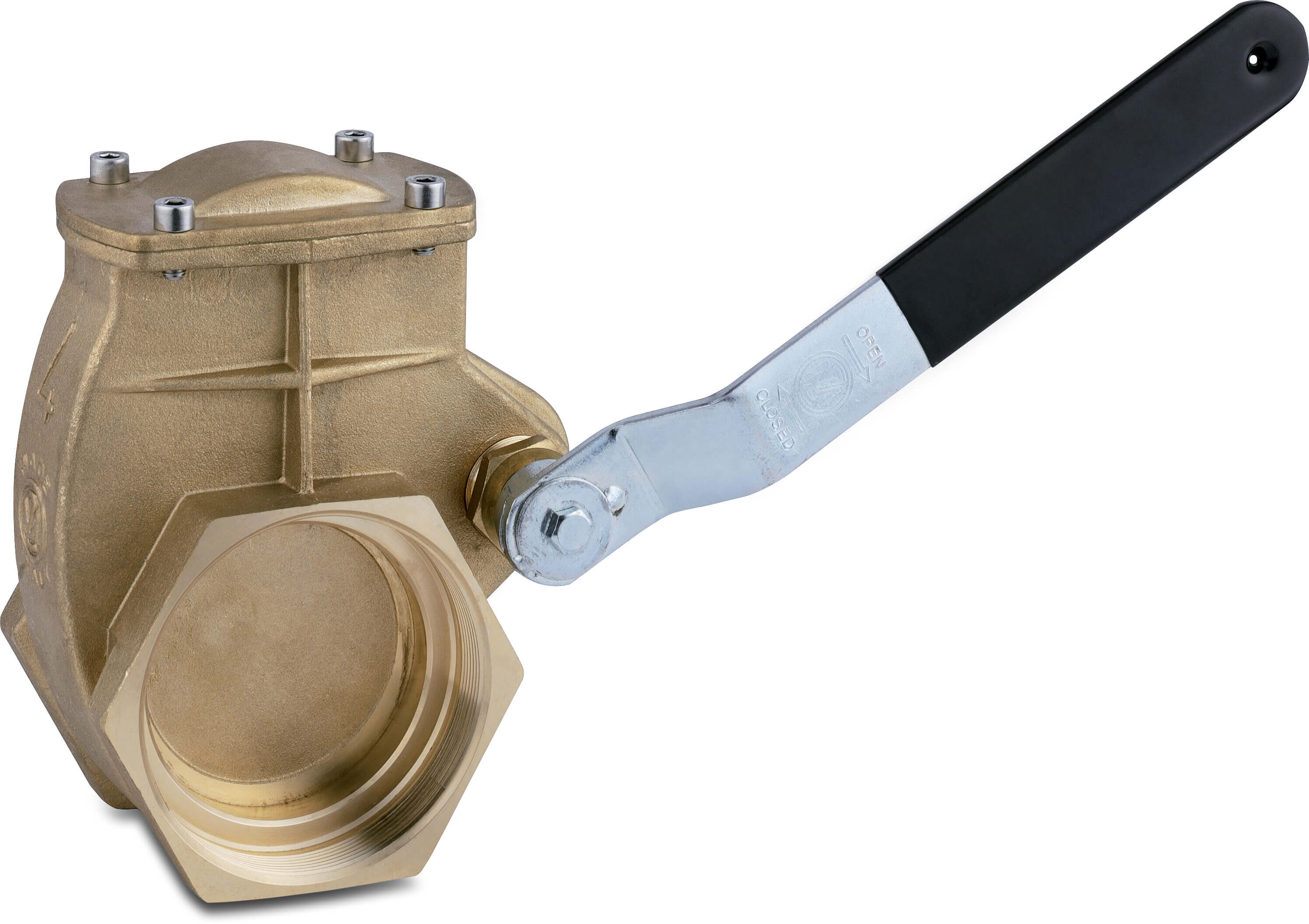 Sluice valve 4" female thread NPT quick closing