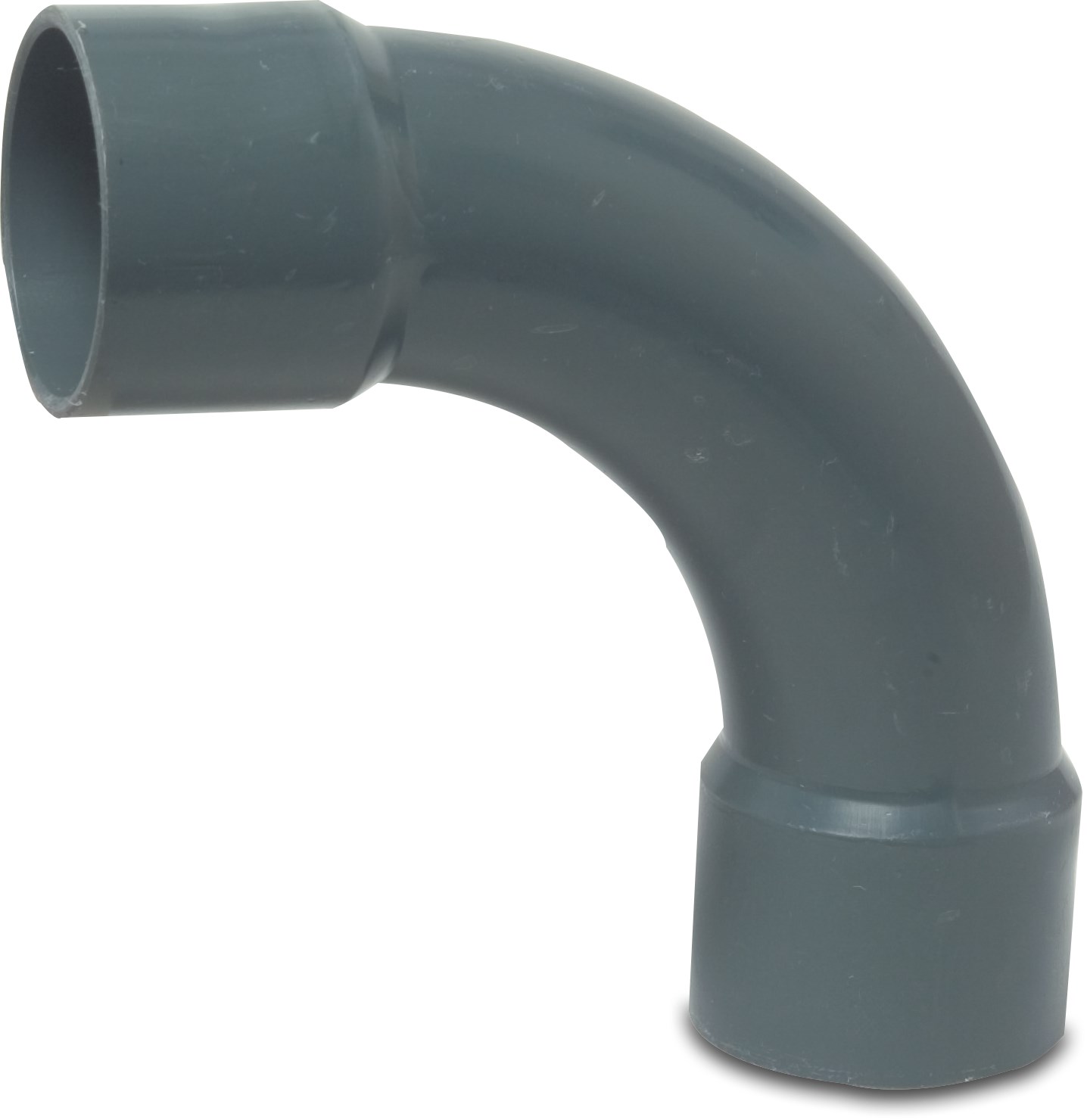 Profec Long bend 90° PVC-U 32 mm glue socket 10bar grey type made from tubing
