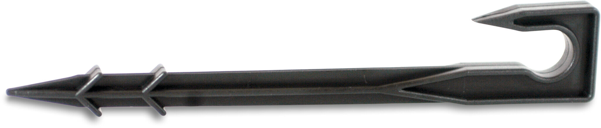 Tie-Down stake plastic 16 mm 15cm black